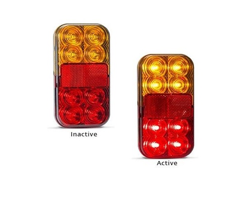 [[KMW] 150X75TAILLIGHT] 12V LED Rear Tail Stop Light Indicator Lamp -160x80x35